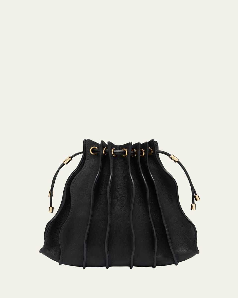 Adria Wave Pleated Leather Crossbody Bag